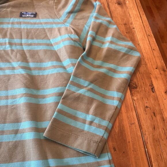 LL Bean Men’s Rugby Henley Pullover Hooded Shirt Size XL Lakewashed Preppy - Picture 6 of 13